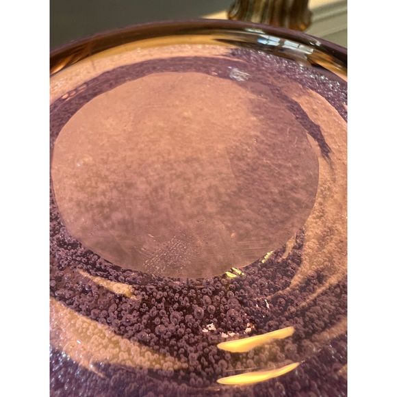 Vintage Beranek/Skrydlovice Glassworkds Bubble Style Large Vase Hand Blown - Picture 9 of 9